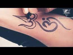 How To Draw A Beautiful Om And Trishool Tattoo On Hand By Tattoo By Kk Youtube Hand Tattoos Tattoos Tribal Tattoos