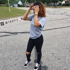 Baddie Black And White Vans Outfit Best Makeup Hairstyle Ideas 2017 Model Everyday Outfits Fashion Fashion Outfits