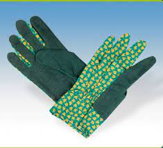 Ansell Garden Green Thumb Gloves 100 Cotton Glove With Pvc Stretchable Cotton On Back Of Glove For Comfortable Fit Sp Gardening Gloves Cotton Gloves Gloves