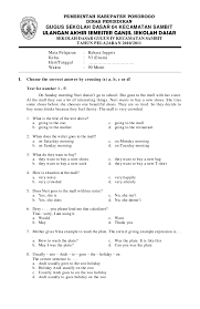 Soal Uas B Inggris Kls 6 Smt 1