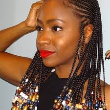 20 ideas for bob braids in ultra chic hairstyles : Fulani Short Straight Back Braids With Beads Novocom Top