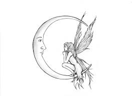 Fairy And Moon By Cherry Pi On Deviantart Fairy Drawings Fairy Tattoo Pixie Tattoo