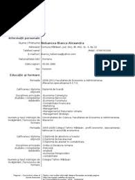 It facilitates and standardizes the job search for. Model Cv Curriculum Vitae European Romana Silvia Tatiana 2