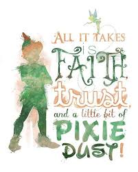 Peter Pan Faith Trust And Pixie Dust 8x10 Etsy Peter Pan Disney Cute Disney Disney Quotes
