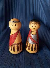 Roman Peg Doll Set Includes Two Peg Dolls Including A Caesar And A King Dictator Romans Are Roughly 3 Inches Th Peg Dolls Peg Doll Nativity Nativity Peg Doll