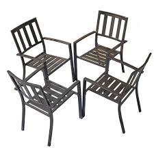 Patio Festival Metal Outdoor Dining Chair 4 Set Pf19271 The Home Depot In 2020 Patio Dining Chairs Outdoor Dining Chairs Metal Patio Chairs