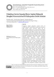 Buku ini memuat materi yaang berhubungan dengan pengelolaan pada bengkel, baik Pdf Pelatihan Servis Sepeda Motor Injeksi Mekanik Bengkel Konvensional Di Kabupaten Solok Selatan