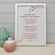 Ruby Wedding Anniversary Poem Ruby Anniversary Gift For Husband For Wife Ruby Anniversary Gifts Wedding Anniversary Poems Ruby Wedding Anniversary Gifts