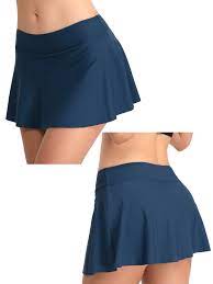 Beeachgirl Women S Swim Skirt High Waisted Flounce Swimming Skort Bikini Bottom Tankini Swimsuit Walmart Com Swim Skirt Tankini Swimsuits Womens Swim