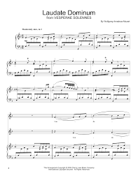 Wolfgang Amadeus Mozart Laudate Dominum Sheet Music Notes Chords Score Download Printable Pdf Sheet Music Notes Music Notes Sheet Music