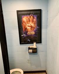 This is a restaurant bathroom I just walked into… ha gives “May The Force  Be With You” a whole new meaning 💩🚽
