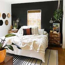 1 Dark Wall Simple Bedroom Decor Simple Bedroom Accent Wall Bedroom