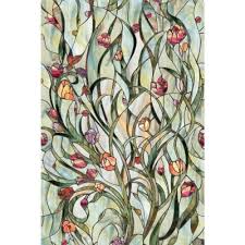 Artscape 24 In W X 36 In H Spanish Gardendecorative Window Film 01 0156 The Home Depot Stained Glass Window Film Decorative Window Film Window Film Designs