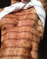 Amazon com typu polyester reusable dust easy skull tattoo. Menna Trend Sees Men Wearing Intricate Henna Tattoos Bored Panda
