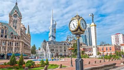 Europe Square in historic Old Batumi, AI generated