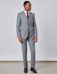 Mens light blue suit blue suits men's suits next fashion men's fashion business casual the blue suit collection. 100 Wool Prince Of Wales Over Check Men S Waistcoat In Grey Light Blue Hawes Curtis Uk