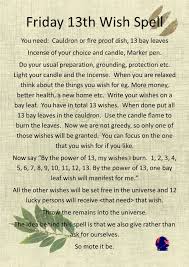 Friday The 13th Wish Spell Using Bay Leaves Wish Spell Healing Spells Spelling