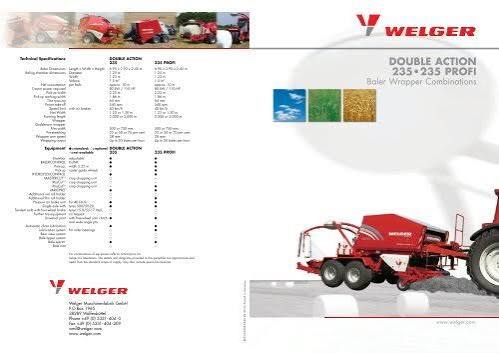 Welger Double Action 235 Baler