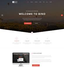 Bino Free Landing Page Website Template Fribly Website Template Landing Page Template Freebie