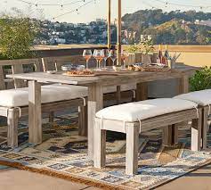 Extending outdoor dining table and chairs. Indio 61 Fsc Eucalyptus Extending Dining Table Pottery Barn
