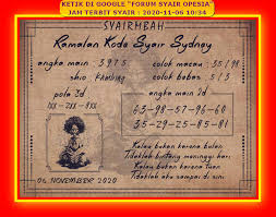 1 New Message Kode Syair Sydney 6 November 2020 Forum Syair Togel Hongkong Singapura Sydney