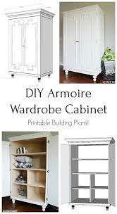 Diy Armoire Cabinet Building Plans In 2020 Armoire Furniture Plans Cabinet Furniture Plans Wardrobe Cabinets