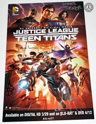Following the teen titans cartoon and her solo new 52 series, this version of starfire's hero costume probably covers her up more than any prior outfit. Justice League Vs Teen Titans Poster Signed By 11 Cast Creative Team