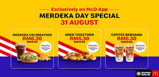 Offers may change without notice. Mcdonald S One Day Special Celebrate The 63rd Merdeka Day With These Irresistible Rm6 30 Deals On 31 August 2020