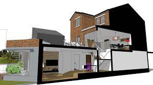 As you search these plans, you will notice that many of them involve some amount of the basement exposed as a result of building on a sloped piece of property. Basement Extension To Existing House 3d Warehouse