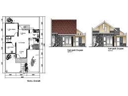 Desain rumah minimalis 2 lantai type 45 terbaru dengan pintu kaca dan penataan jendela yang keren. Desain Rumah Minimalis Tampak Depan Dan Denah Supplier Bata Ekspos