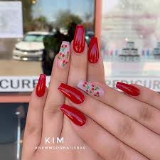 Light pink nails and white tip but with gems to freshen up the classic look. 23 Ways To Wear Cherry Nails This Spring And Summer Page 2 Of 2 Stayglam