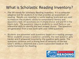 Using The Scholastic Reading Inventory As An Instructional