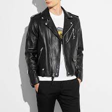 Coach No Search Result Leather Jacket Moto Jacket Outfit Jackets Men Fashion