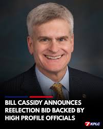 Three Louisiana Republicans are challenging Cassidy: Treasurer John  Fleming, State Sen. Blake Miguez, and Public Service Commission member Eric  Skrmetta. >>>  https://www.kplctv.com/2025/08/02/cassidy-announces-reelection-bid-backed-by-high-profile  ...