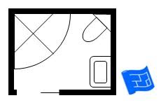 The dual sinks back up to the standup shower and a bathtub. Small Bathroom Floor Plans