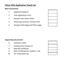 The invitation letter for a tourist visa, the household, or associates should write it for you. Apply China Visa In Malaysia