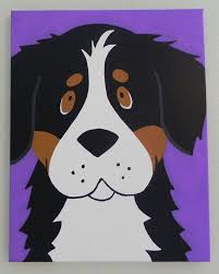 Bernese Mountain Dog Original Acrylic On Canvas Etsy Kids Canvas Art Dog Canvas Dog Art