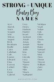 Mexican baby names for girls and boys] 60. Strong And Unique Baby Boy Names For 2020 Unique Baby Boy Names Cute Boy Names Strong Boys Names