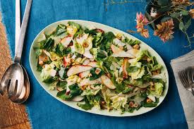 Escarole Pear Parmesan And Basil Leaf Salad Escarole Recipes Salad Recipes Thanksgiving Salad