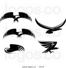Black And White Silhouette Black And White Eagle Clipart Royalty Free Vector Of Black And White Flying Eagle Logos Eagle Symbol Tattoo Posters Heraldry