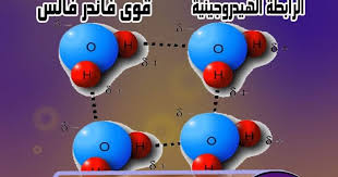 الروابط الفيزيائية الرابطة الهيدروجينية قوى فاندر فالس