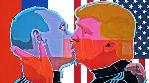 Trump and Putin Kissing Stencil Art ...