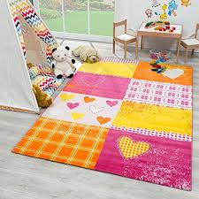 Sanat Teppich Kinderzimmer Rosa Orange Kinderteppich Fur Madchen Und Jungen Oko Tex 100 Zertifiziert Grosse In 2020 Teppich Kinderzimmer Kinderteppiche Kinder Zimmer