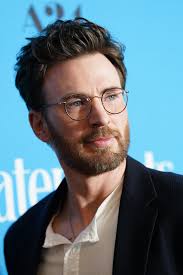 Chris Evans at the #Materialists premiere in New York .