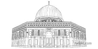 It is a special and blessed masjid of vast size comprising. Al Aqsa Mosque All About Bahrain Islam Religion Ks2 Black And White