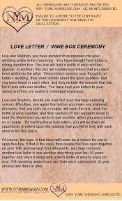 Wine Box Love Letter Ceremony Sample Wedding Ceremonies New York Wedding Officiant Long Wine Box Ceremony Wedding Ceremony Readings Wedding Ceremony Script