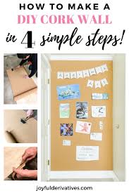 Cover a cork bulletin board with fabric. How To Build Install Removable Corkboard Walls Joyful Derivatives