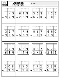 addition with regrouping worksheets superstar worksheets