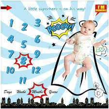 Personalized baby blanket for baby girl, pink, fleece, perfect baby shower gift. Amazon Com Baby Monthly Milestone Blanket For Newborn Boy Girl Personalized Infant Swaddle Receiving Blankets Photography Backdrop Photo Prop New Mom Frame Superhero Blanket 40 X 40 Kitchen Dining