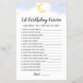 Pixie dust, magic mirrors, and genies are all considered forms of cheating and will disqualify your score on this test! 1st Birthday Trivia Editable Game Zazzle Com